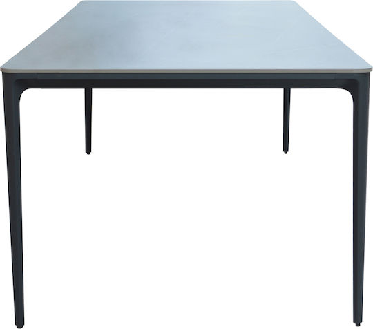 Sintered Esszimmer- und Küchentisch aus Aluminium Grau 180x90x75cm