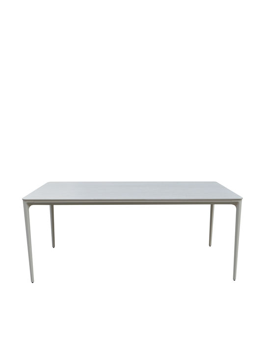 Stad Masă Pentru Sala De Mese Cu Suprafață Din Piatră Bej 180x90x75cm