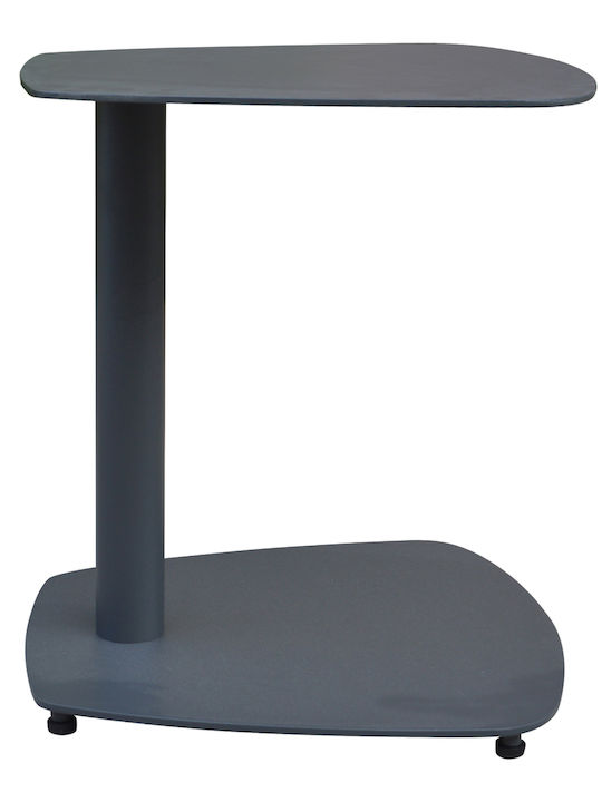 Auxiliary Table for Small Outdoor Spaces Aluminum Gray 40x39x40cm