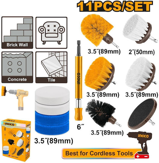 Ingco Wcb1101 Brush Drill Set of 11pcs