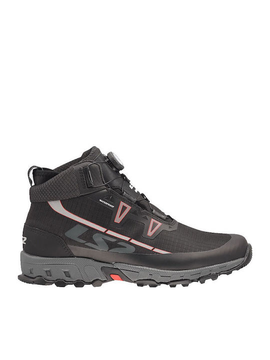 LS2 Trekker WP Männer Motorradstiefel Wasserdicht Schwarze