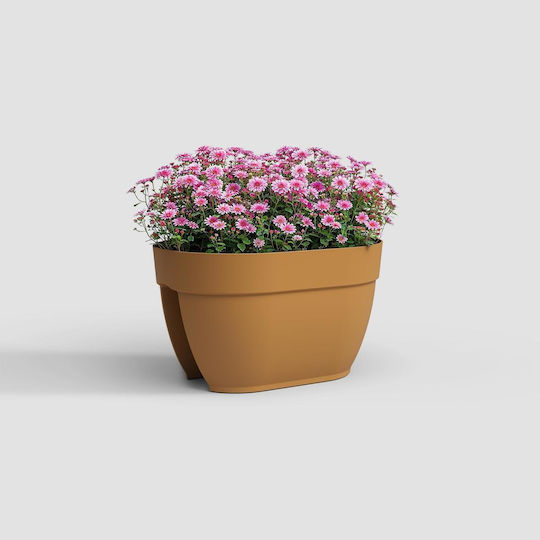 Artevasi Саксия Пластмаса Жълт 40x40см.