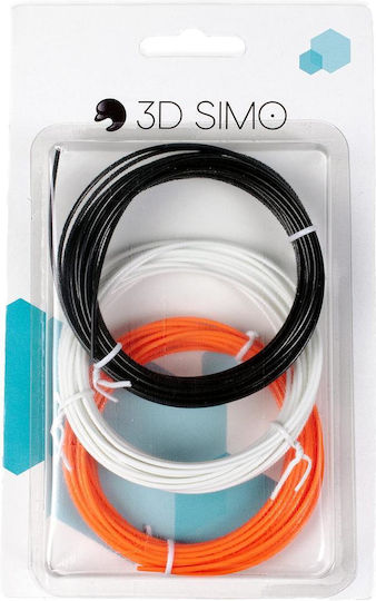 3DSimo ABS 3D Printer Filament 1.75mm πορτοκαλί, μαύρο, λευκό 1τμχ (Refill)