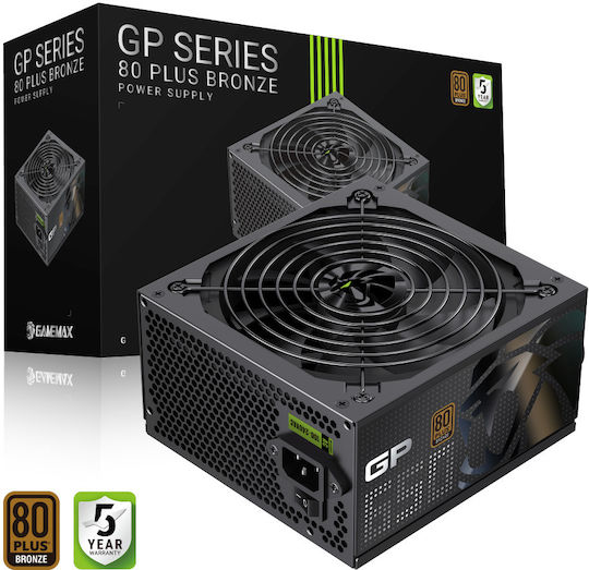 GameMax GP 650B 650W Μαύρο Τροφοδοτικό Υπολογιστή Full Wired 80 Plus Bronze