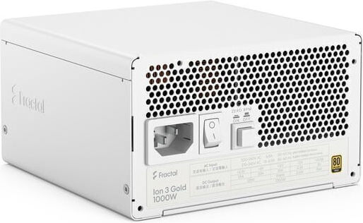 Fractal Design Ion 3 Gold 1000W White Computer Power Supply Full Modular 80 Plus Gold