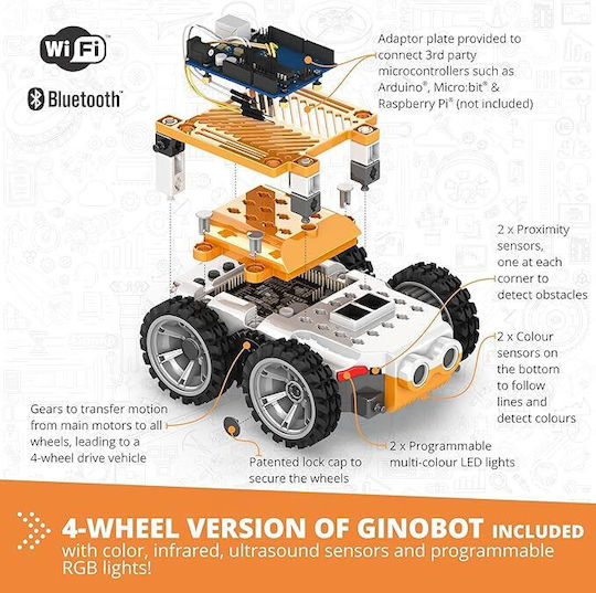 Engino Coding Lab Ginobot Ηλεκτρονικό Ρομποτικό Παιχνίδι