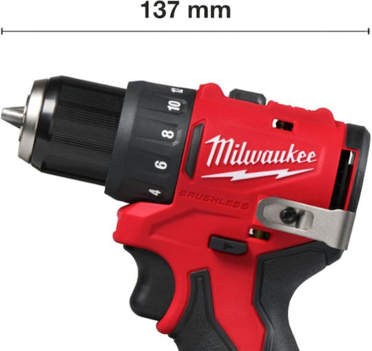 Milwaukee M12 Δραπανοκατσάβιδο Μπαταρίας Brushless