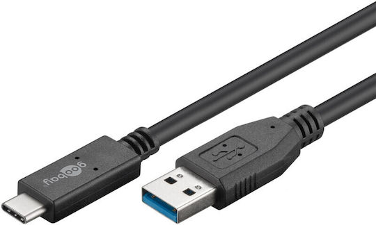 Goobay USB 3.1 Cable USB-C Male - USB-A 60W Black 0.5m
