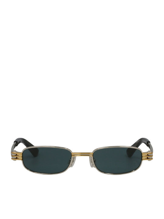 Bottega Veneta Unisex Sunglasses with Silver Frame and Silver Mirror Lens BV1381S 003