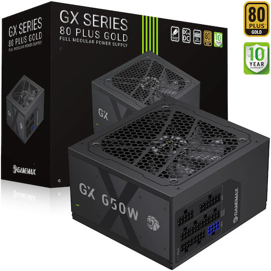 GameMax GX 650GF 650W Μαύρο Τροφοδοτικό Υπολογιστή Full Modular 80 Plus Gold