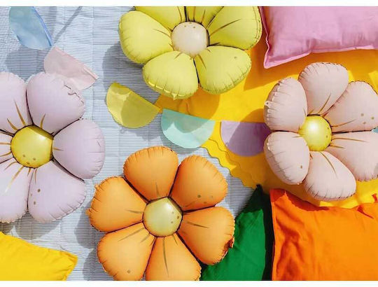 Set 4 Baptism Balloons Yellow Flowers Daisy 60cm