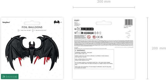 Μπαλόνι Halloween Foil Jumbo Κόκκινο Νυχτερίδα 120εκ.