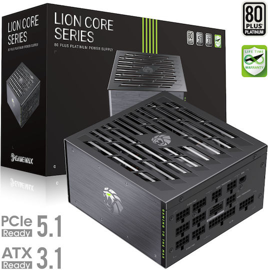 GameMax Lion Core 1200W Μαύρο Τροφοδοτικό Υπολογιστή Full Modular 80 Plus Platinum