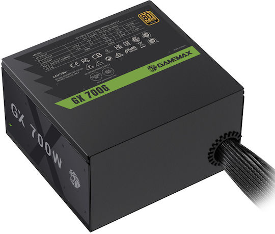 GameMax GX 700GF 700W Μαύρο Τροφοδοτικό Υπολογιστή Full Modular 80 Plus Gold