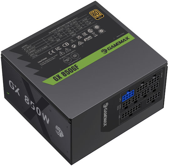 GameMax GX 850GF 850W Μαύρο Τροφοδοτικό Υπολογιστή Full Modular 80 Plus Gold