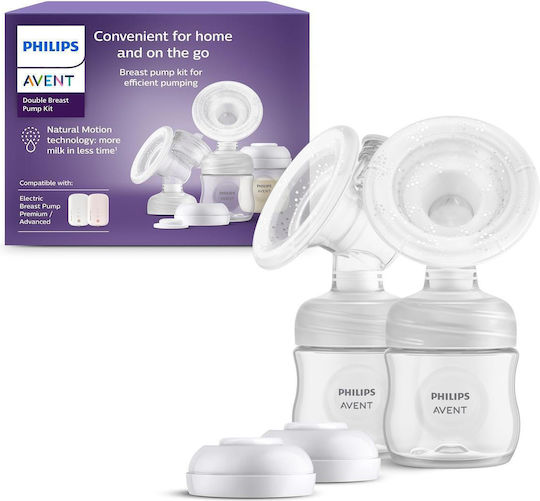 Philips Χειροκίνητο Διπλό Θήλαστρο Χωρίς BPA Λευκό 125ml