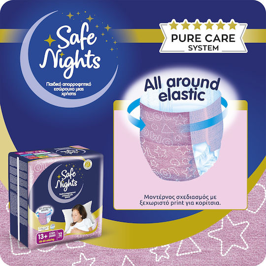 Safe Nights Πάνες Βρακάκι για 48-60kg 72τμχ