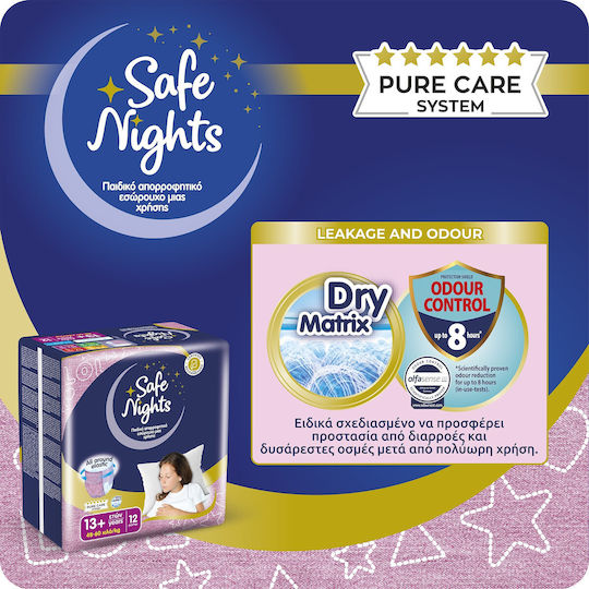 Safe Nights Πάνες Βρακάκι για 48-60kg 72τμχ