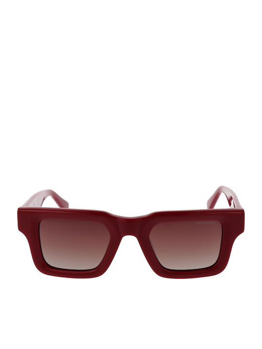 Funky Buddha Women's Sunglasses with Red Frame and Red Polarized Lens FBS2041/003