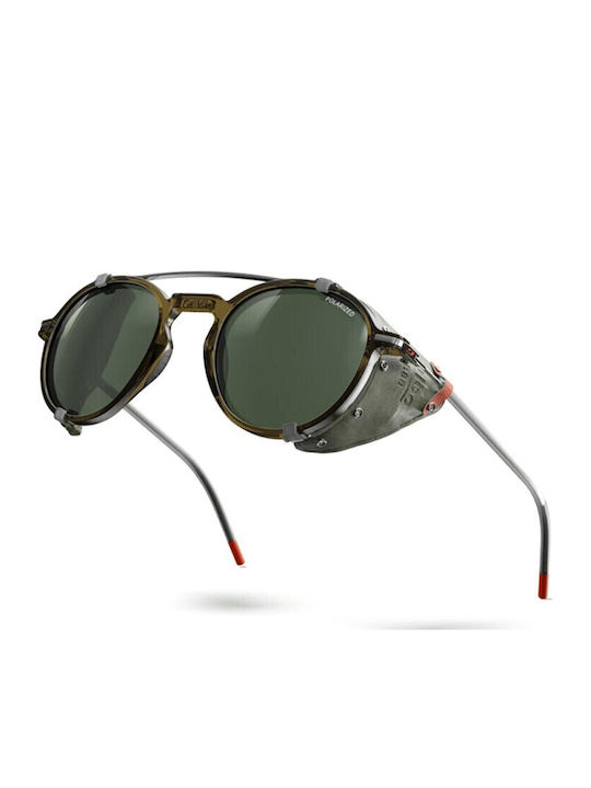 Julbo Unisex Sunglasses with Brown Tartaruga Metal Frame and Green Polarized Lens J5649051