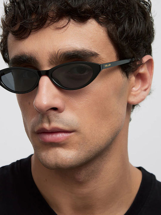 Meller All Unisex Sunglasses With Black Horn-Rimmed Frame And Black Polarized Lens OZ-TUTCAR