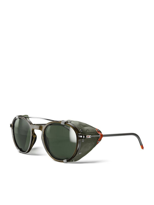 Julbo Unisex Sunglasses with Brown Tartaruga Metal Frame and Green Polarized Lens J5649051