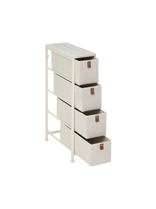 Storage Drawers Made of Metal & Fabric L48xW20xH77cm