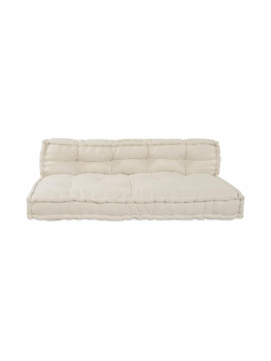 vidaXL Perne Pentru Scaune De Grădină Cu Spătar Crem 2 Buc 120x80 Cm