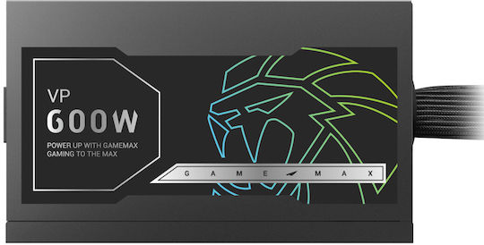 GameMax VP-600S 600W Black Power Supply Full Wired 80 Plus Standard