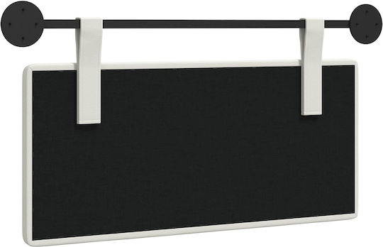 vidaXL Leather Bed Headboard Cushion White 90x55cm