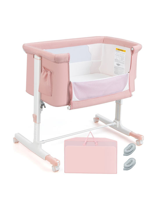 Costway Babybett Mit Matratze Rosa