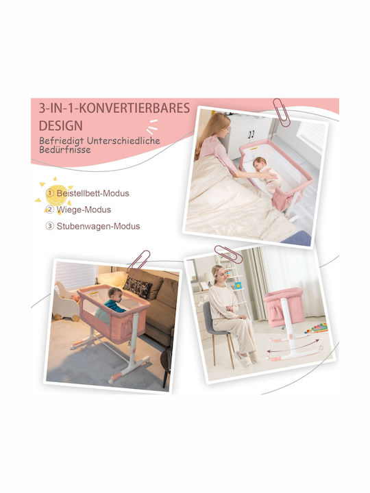 Costway Babybett Mit Matratze Rosa