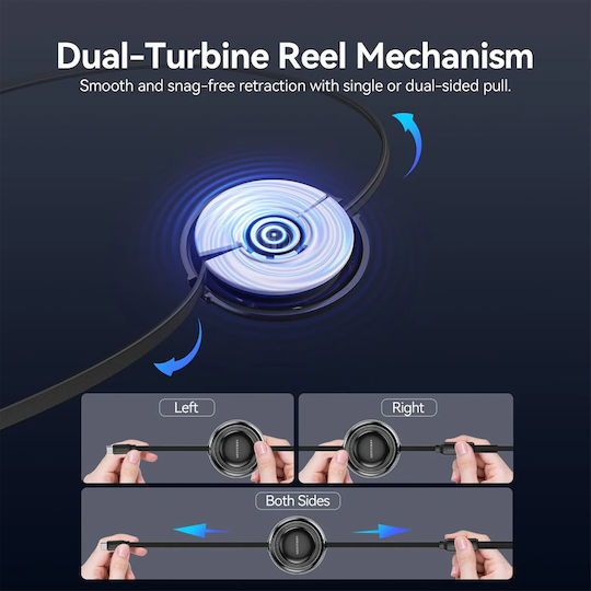 Vention Cablu Extensibil USB La Type-C / Lightning 5A Violet 1.1m TRKVBE