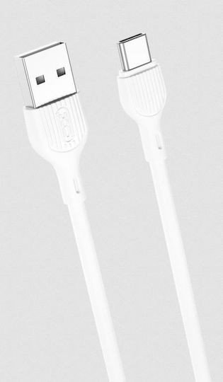 XO Редовна USB-C към Lightning кабел Бял 2м