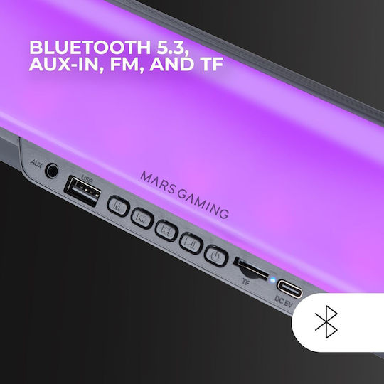 MSBORB 2.1 Wireless Speakers with RGB and Bluetooth 20W Black