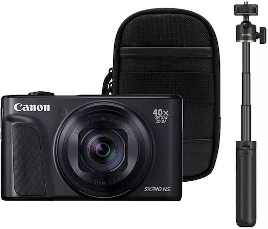 Canon PowerShot SX740 HS Lite Mit Tasche Und Gorillapod Kompaktkamera 20.3MP Optischer Zoom 40x Schwarz