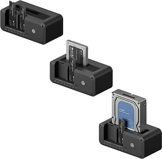 Icy Box Docking Station for SATA/PCIe Hard Disks with USB 3.2 Connection (IB-2924MSCL-C31)