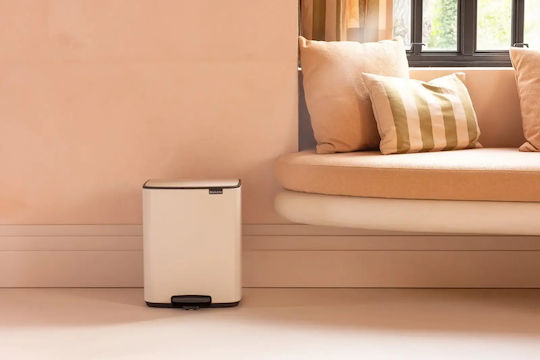 Brabantia Brabantia Mülleimer Mit Pedal Kunststoff Mit Pédal Beiger 12lt