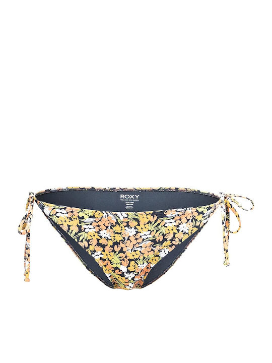 Printed Beach Classics Tieside Bikini Slip με Κορδονάκια Κίτρινο