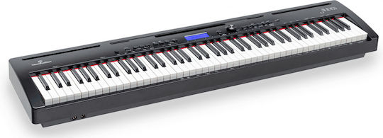 Soundsation Electric Stage Piano Audes with 88 Weighted Keys and Built-in Speakers Black