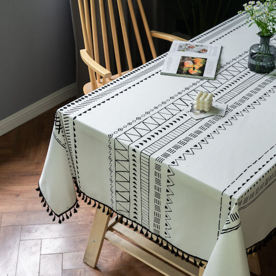 FRIPIA Linen White Tablecloth 140x250cm