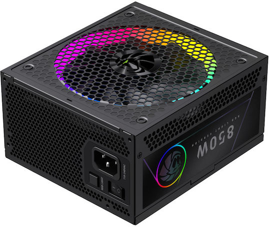 GameMax RGB 850G 850W Μαύρο Τροφοδοτικό Υπολογιστή Full Modular 80 Plus Gold
