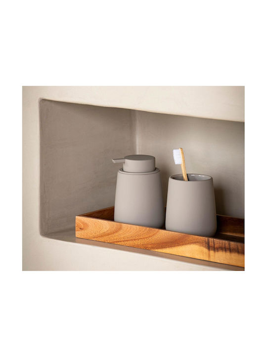 Andrea House Metallic Gray Bathroom Accessory Set