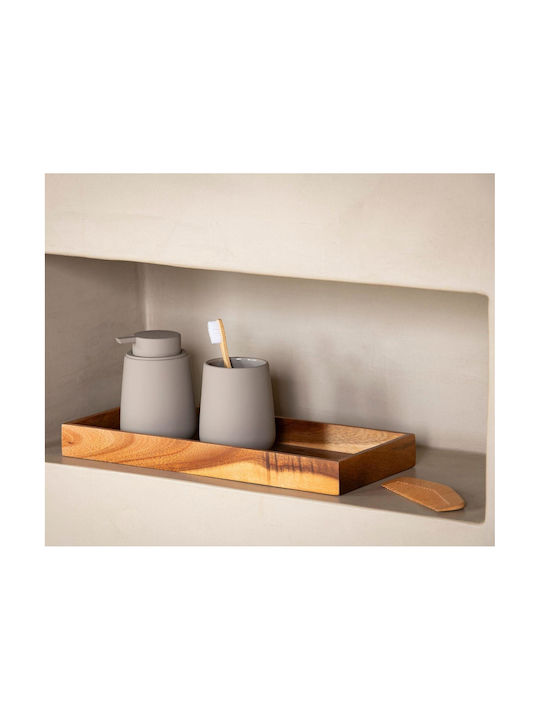 Andrea House Metallic Gray Bathroom Accessory Set