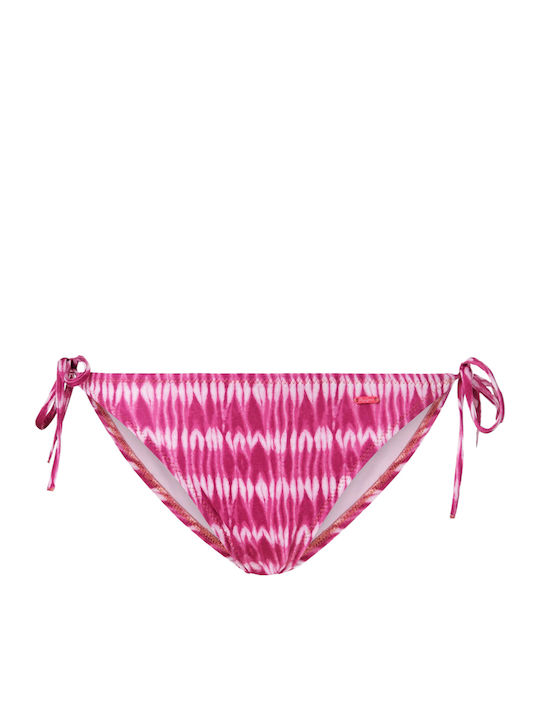 Keira Bikini Slip με Κορδονάκια Φούξια