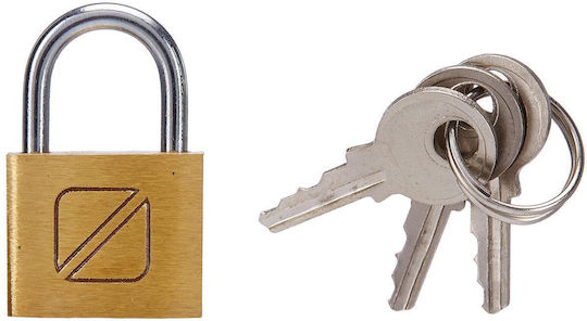 Travel Blue Padlock Brass with Key 10mm Blue 1pcs