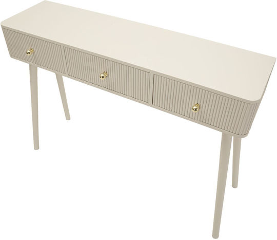 Wooden Console Ecru L108xW77xH30cm