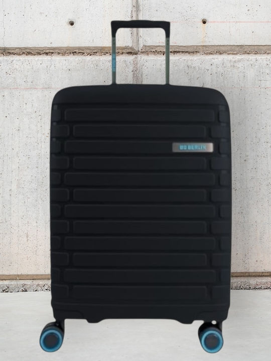Bg Berlin Expandable Βαλίτσα Ταξιδίου Καμπίνας Σκληρή Black με 4 Ρόδες Ύψους 54εκ.