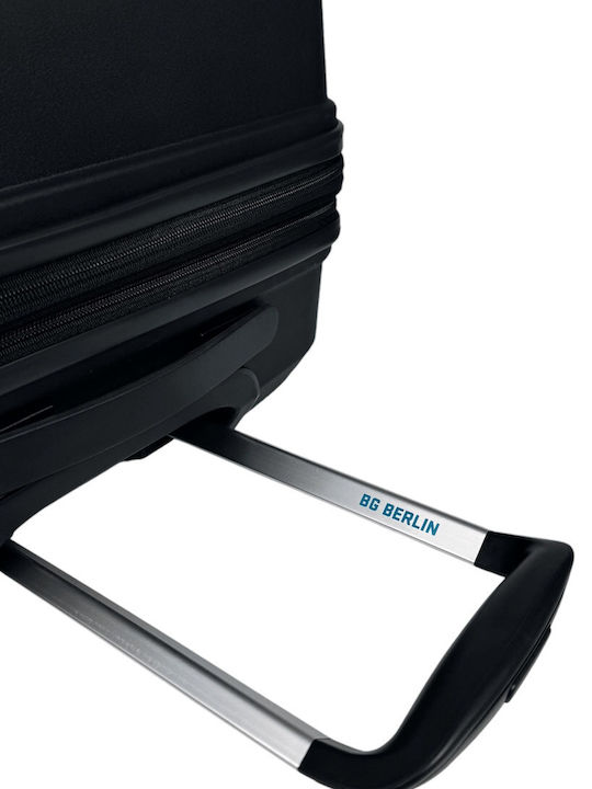 Bg Berlin Expandable Βαλίτσα Ταξιδίου Καμπίνας Σκληρή Black με 4 Ρόδες Ύψους 55εκ.