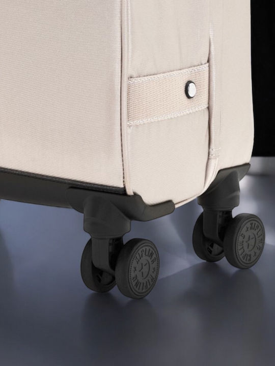 Kipling Spontane Reisegepäck Kabinen Stoff Silber mit 4 Räder Höhe 53cm